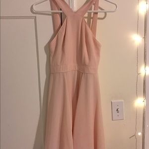 Lulu’s halter PEACH dress
